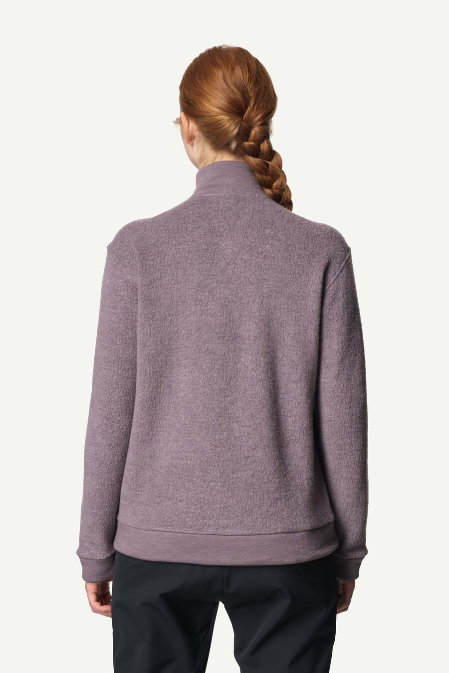 felpa con mezza zip alto da donna
